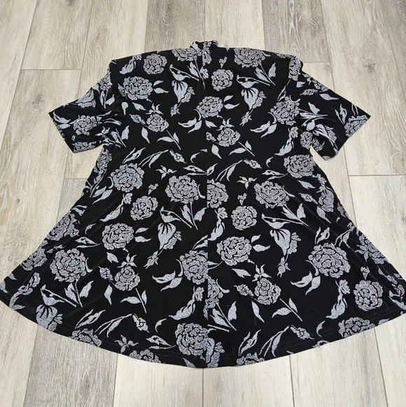 R & M Richards Karen Kwong Vintage 2 Piece Formal Dress Silver Black Women's - Picture 11 of 15